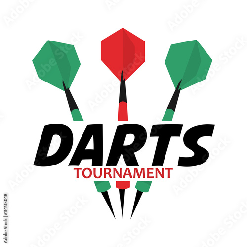 Darts label. Badge Logo. Darts sporting symbols.