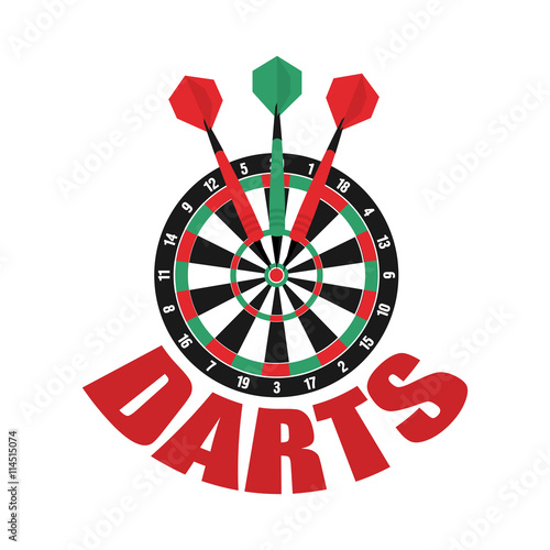 Darts label. Badge Logo. Darts sporting symbols.