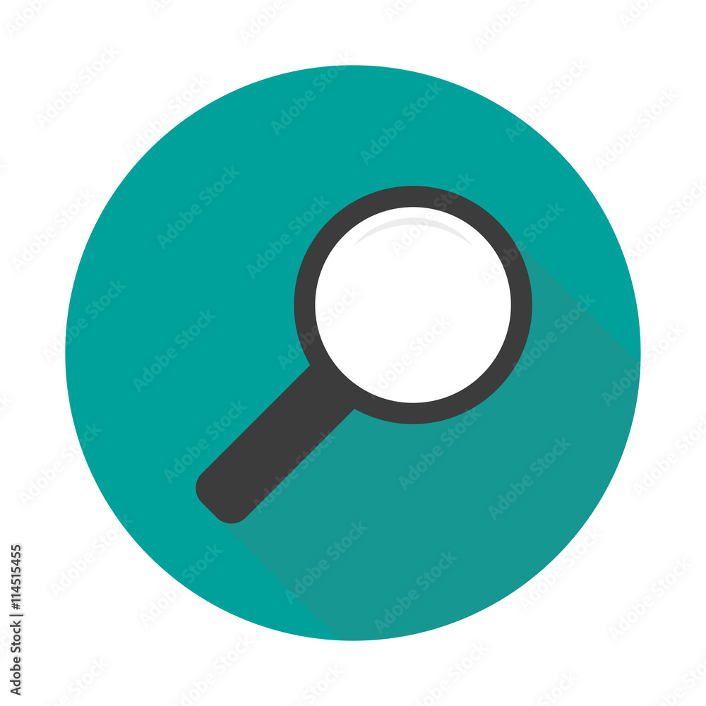Flat lupe icon isolated on white background Flat lupe icon isolated on white background