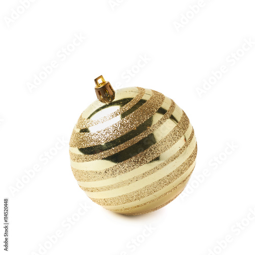 Single Christmas ball isolated