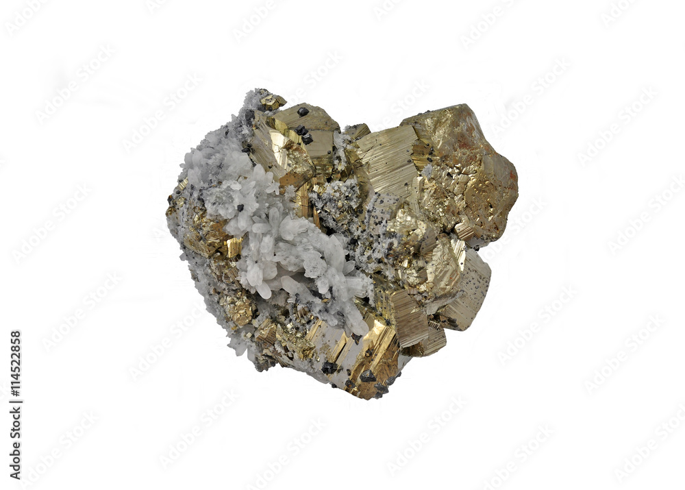 Quartz crystals,zinc blend and beautiful pyrite Quartz crystals,zinc blend and beautiful pyrite