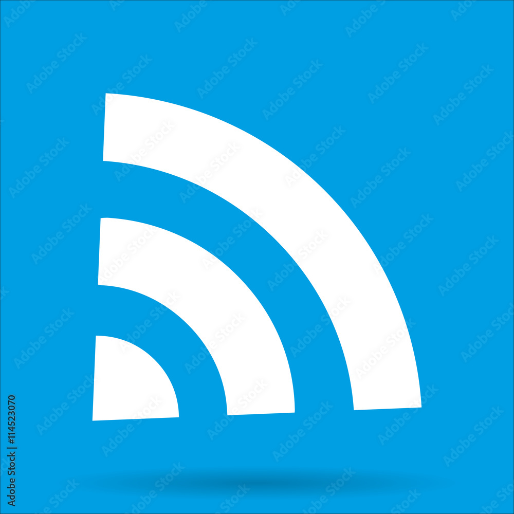 WI-FI icon wireless connection with shadow isolated on a blue background, vector illustration EPS10 WI-FI icon wireless connection with shadow isolated on a blue background, vector illustration EPS10