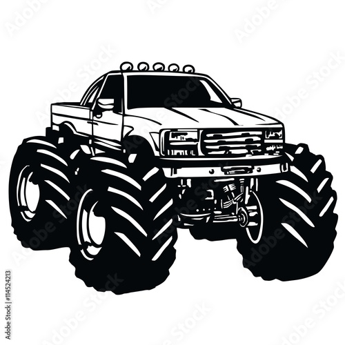 Monster Truck Cartoon Vector