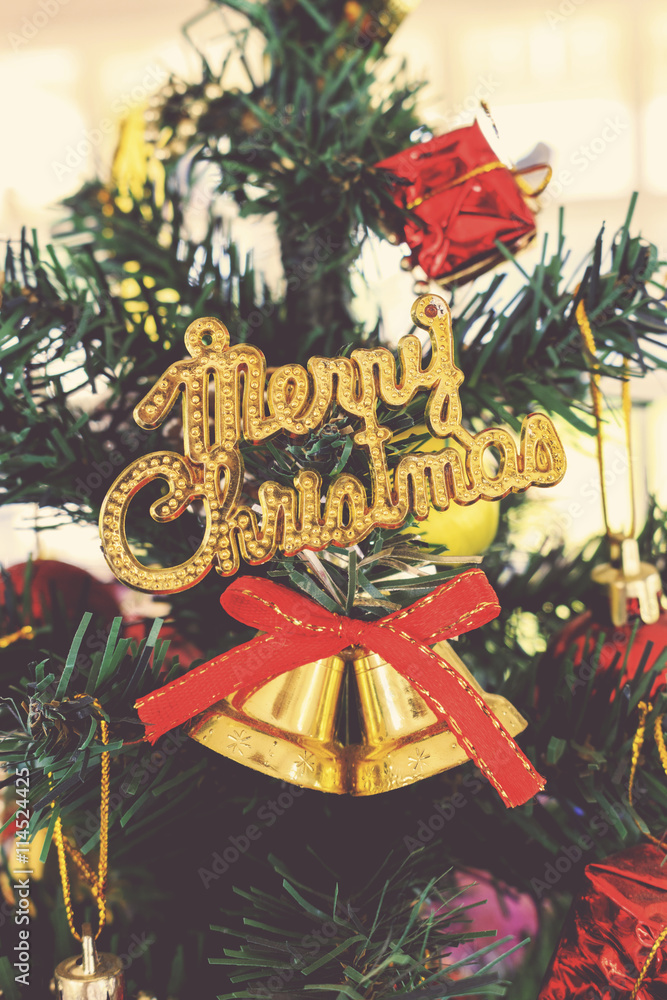 Obraz premium christmas and happy new year background, sweet tone and over light [blur and select focus background]