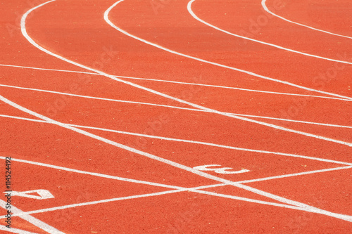 Running track in stadium