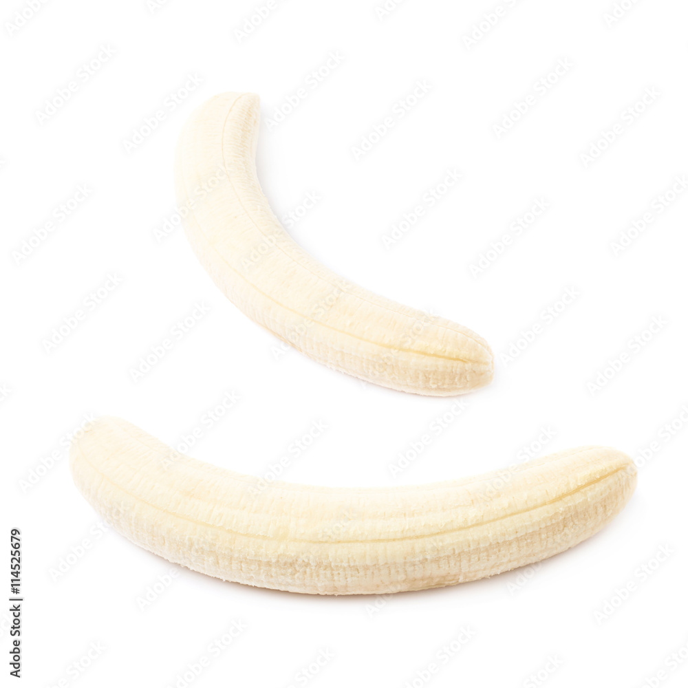 Peeled banana fruit isolated Peeled banana fruit isolated