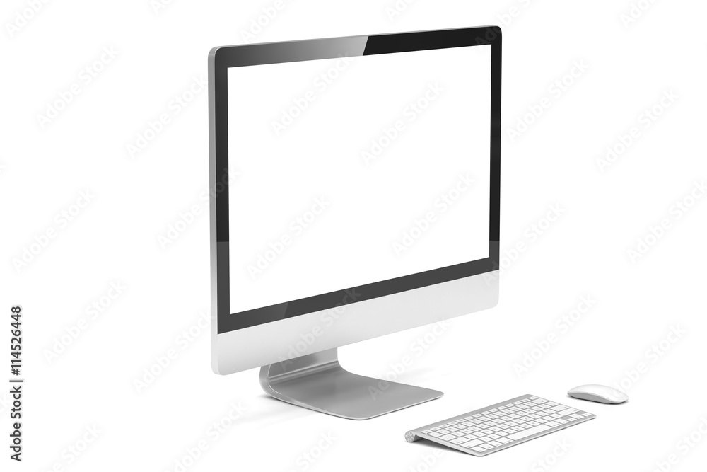 Modern Screen Monitor. 3d rendering. Modern Screen Monitor. 3d rendering.