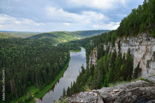 Beautiful river view from the top of the mountain