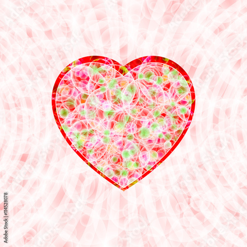 Heart shape on a tender background for decoration themes of love, wedding, Valentine's Day; Eps10