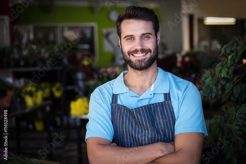 Portrait of male florist smiling