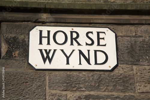 Horse Wynd Street Sign; Edinburgh