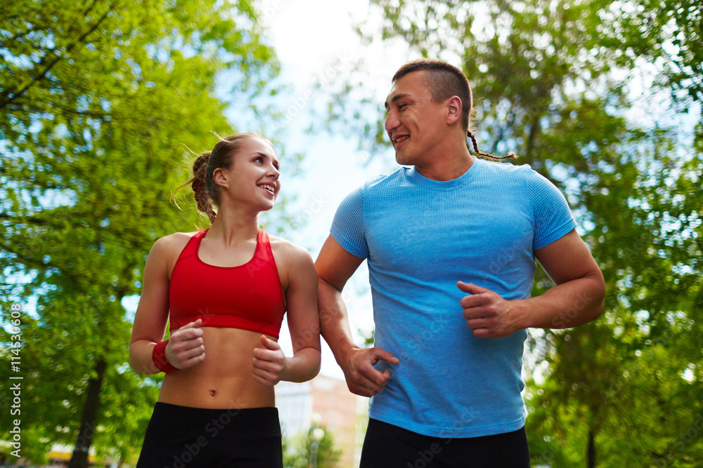 Fototapeta premium Couple of runners