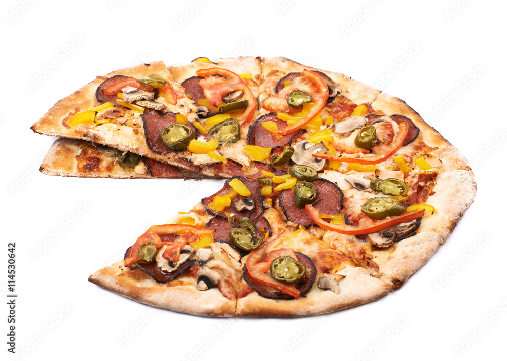 Mexican pizza isolated Mexican pizza isolated