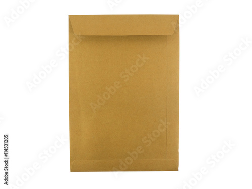 brown envelope with isolate white background
