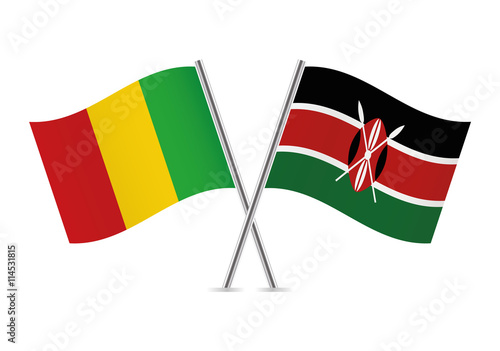 Free Download Malian and Kenyan flags. Vector illustration. - GFXLoad