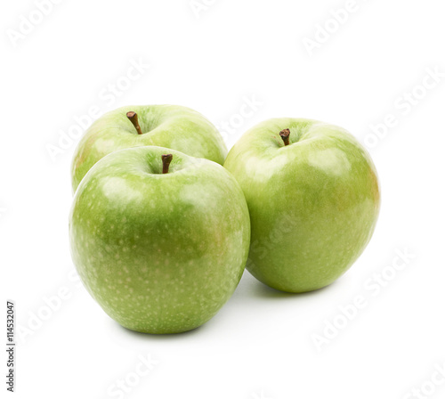 Green granny Smith apple isolated