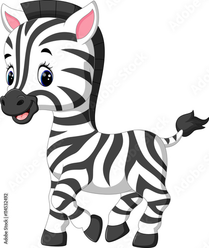 illustration of cute zebra cartoon