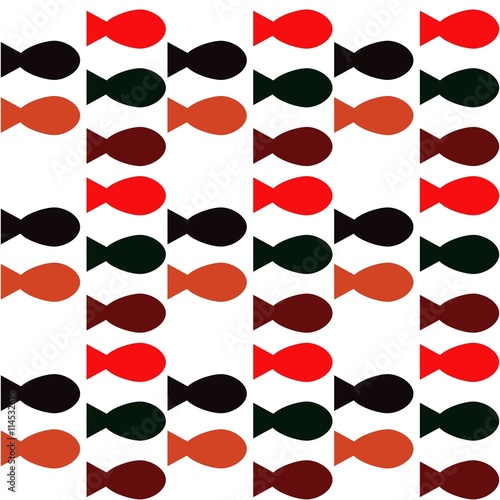 fish seamless pattern.skeleton of fish