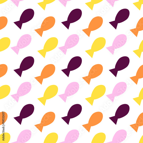 fish seamless pattern.skeleton of fish