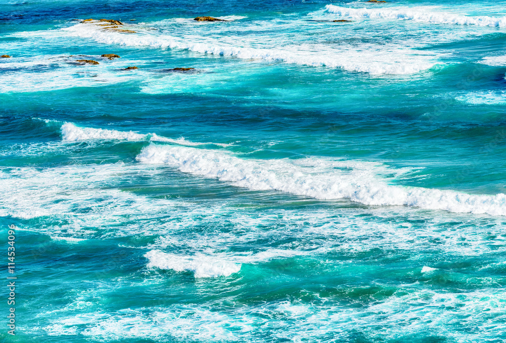 Waves on the Great Ocean Road ocean, Australia