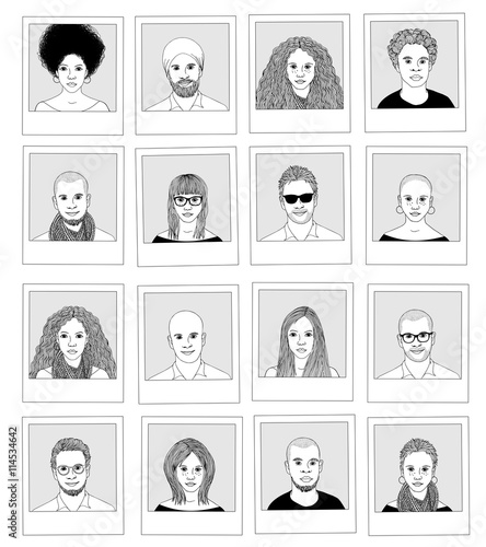 Collection of hand drawn photographs