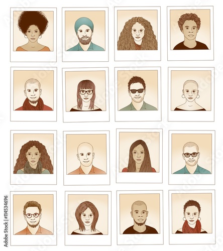 Collection of hand drawn photographs