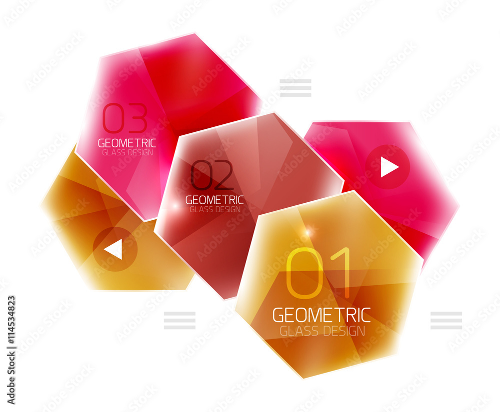Hexagon option infographics Hexagon option infographics