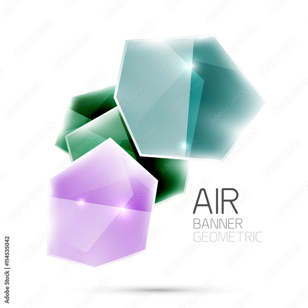 Color glossy geometric plates Color glossy geometric plates
