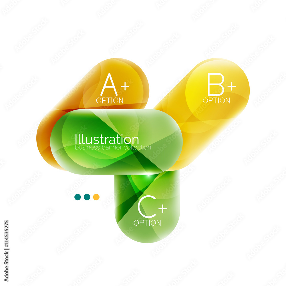 Capsule business option infographics Capsule business option infographics