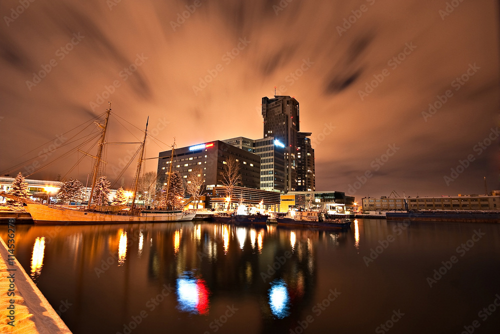 Fototapeta premium Zima w Gdyni.