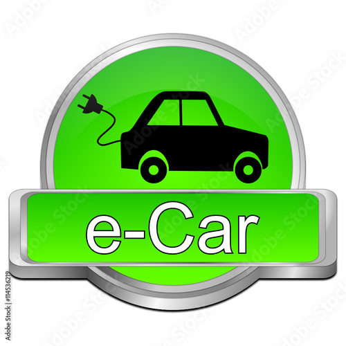 e-Car Button - 3D illustration