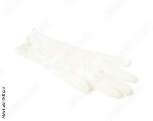 White rubber glove isolated © Dmitri Stalnuhhin