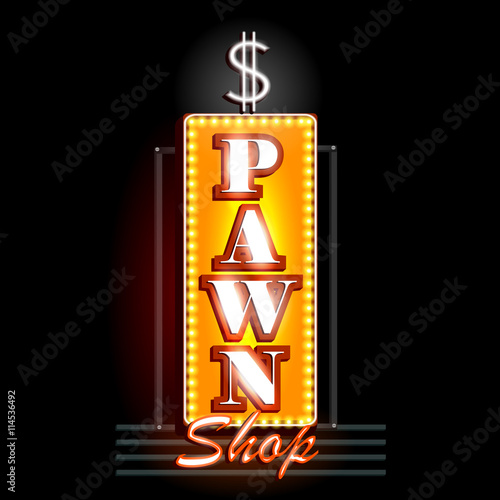 Neon Light signboard for Pawn Shop