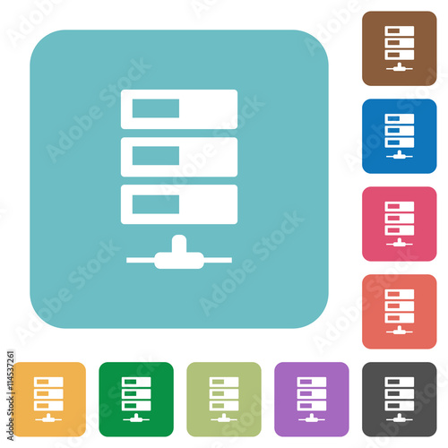 Flat data network icons