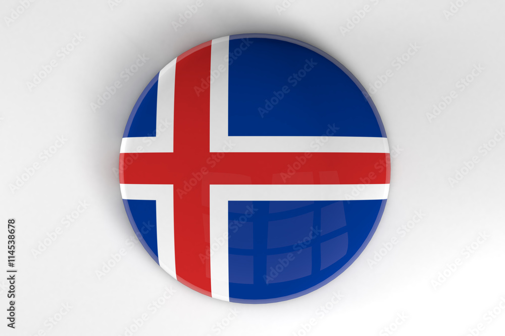 Iceland flag badge button Iceland flag badge button