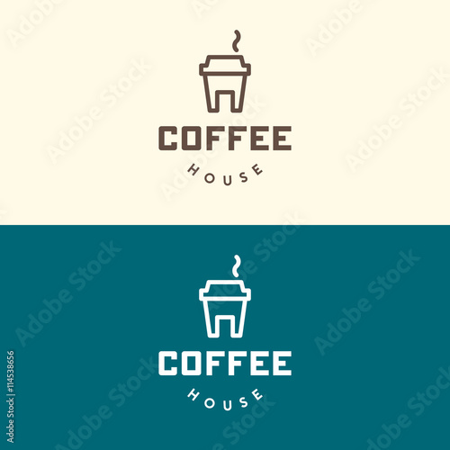 Coffee house. Creative logo. Isolated