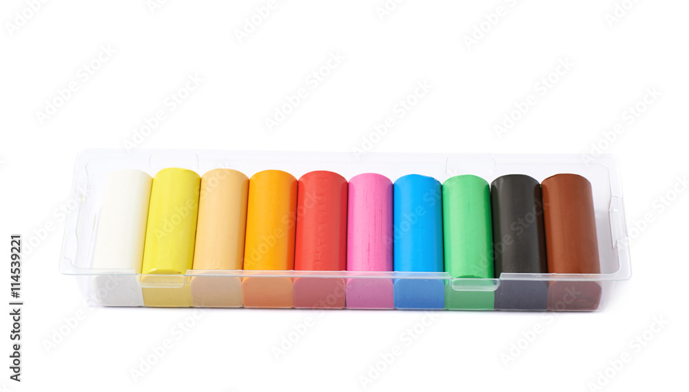 Sticks of colorful plasticine isolated Sticks of colorful plasticine isolated