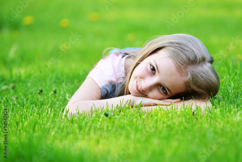  girl on grass