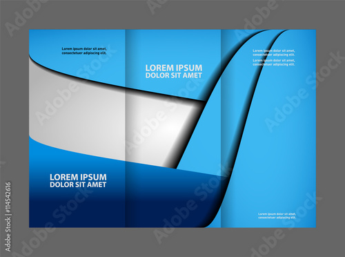 Vector modern tri-fold brochure design template
