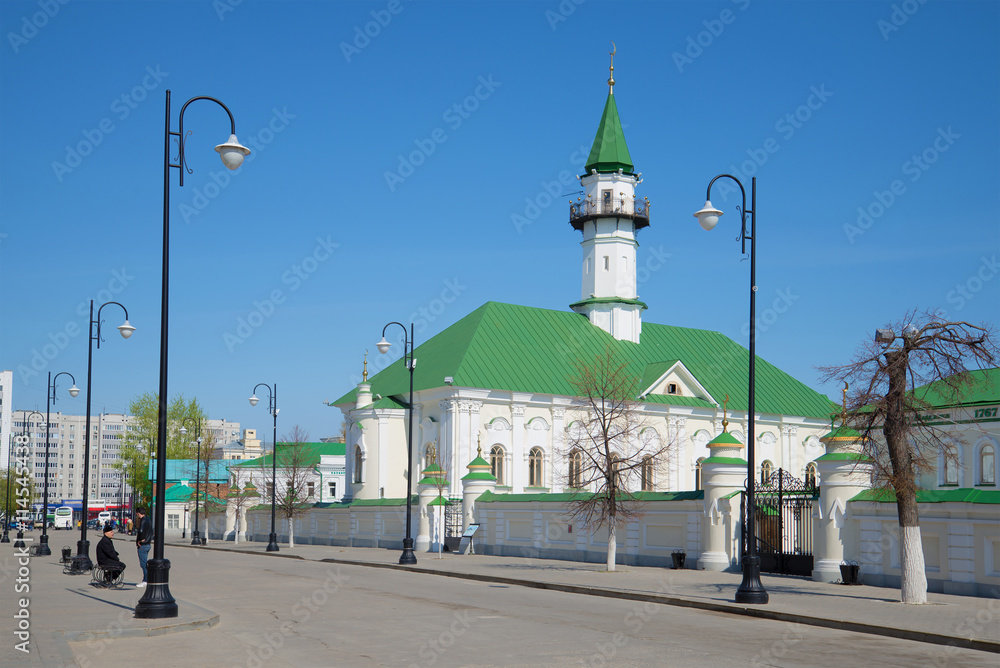 The mosque of Al-Marjani in the Old Tatar Sloboda, sunny may day. Kazan, Tatarstan