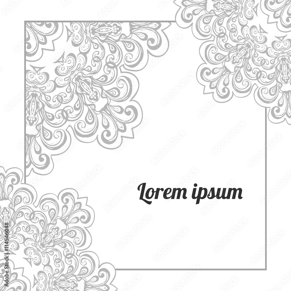 Invitation card template with lace Invitation card template with lace