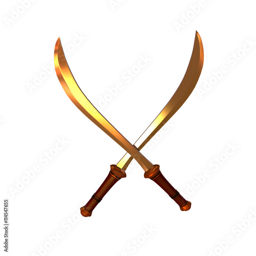 isolated sabre weapon 3d illustration