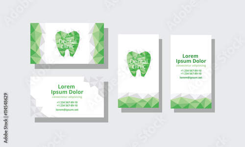Set of business cards for dentistry