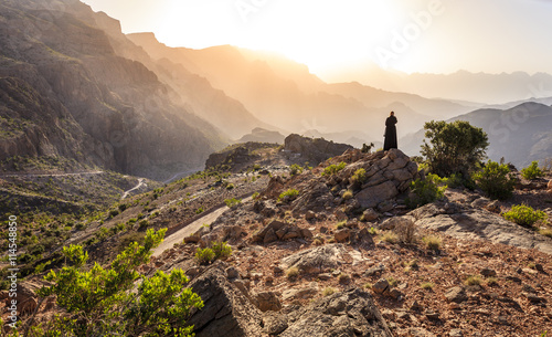 Photography Omani woman in the mountains