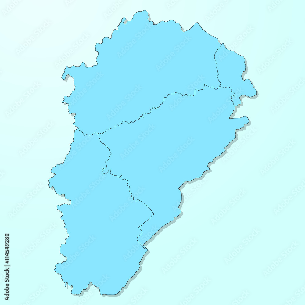 Franche-Comte blue map on degraded background vector