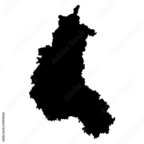 Champagne-Ardenne black map on white background vector