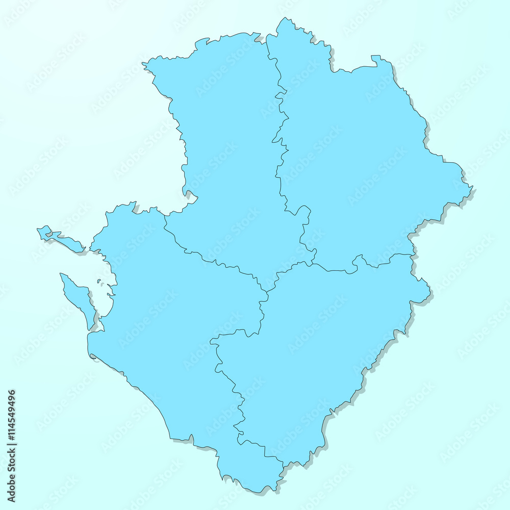 Fototapeta premium Poitou-Charentes blue map on degraded background vector
