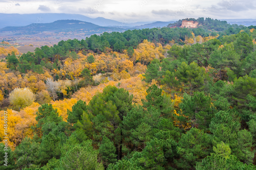 Fall landscape near Roussillon, Provence, France