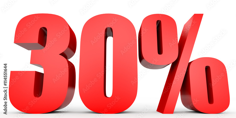 Discount 30 percent off. 3D illustration. Discount 30 percent off. 3D illustration.