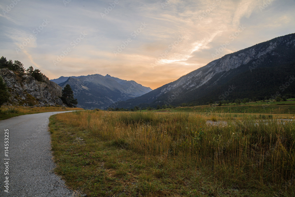French Alps, Vanoise mountains,sunrise French Alps, Vanoise mountains,sunrise